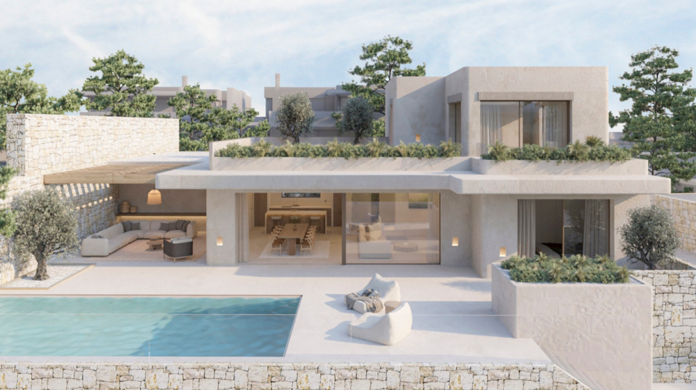 Villa under construction for sale in the exclusive urbanisation ‘’Moraira Natura‘’.