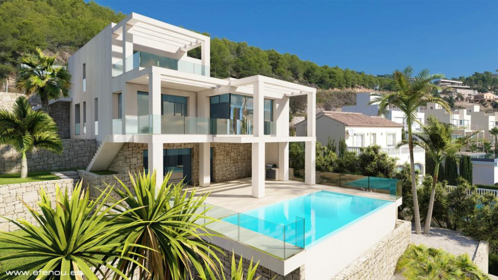 Belle villa de luxe de nouvelle construction à vendre à Calpe .